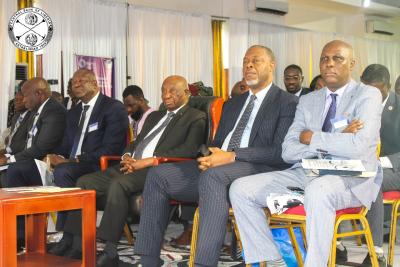President Joseph N. Boakai (third from right) along with Prof. Ogbalu and governors of the CBL
